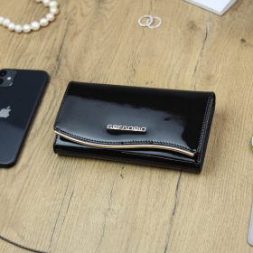    Gregorio ZLF-114 čierna dámska kožená peňaženka 17,5 x 9,5 x 3,5 cm