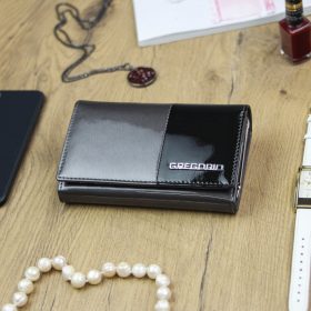    Gregorio DUO-101 šedá dámska peňaženka z hovädzej kože 15,5 x 9,5 x 4 cm