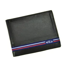    Wild N992-GV RFID čierna pánska peňaženka z hovädzej kože 12 x 9,7 x 2 cm