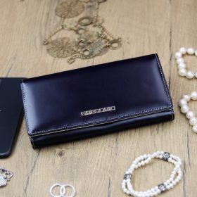    Gregorio N106 modrá dámska peňaženka z hovädzej kože 19 x 10 x 3 cm