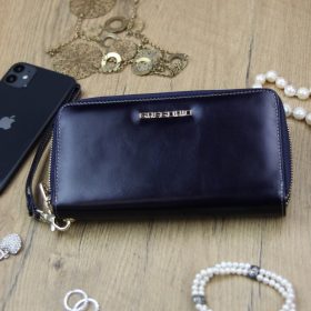    Gregorio N118 modrá dámska peňaženka z hovädzej kože 20 x 11 x 4 cm