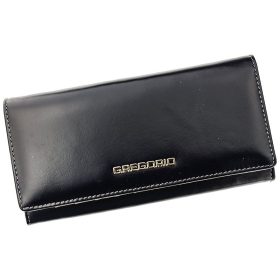    Dámska peňaženka Gregorio N120 z čiernej hovädzej kože 18,5 x 9,5 x 3 cm