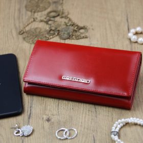    Gregorio N120 červená dámska peňaženka z hovädzej kože 18,5 x 9,5 x 3 cm