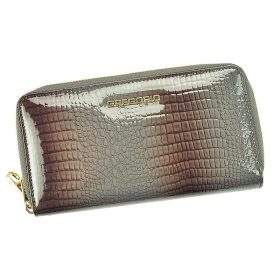    Gregorio GF118 sivá lakovaná dámska peňaženka 20 x 11 x 4 cm