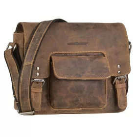  Pánska bočná kožená taška Greenburry s vreckom