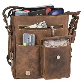  Pánska bočná kožená taška Greenburry