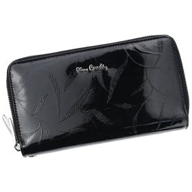    Pierre Cardin 02 LEAF 118 čierna dámska kožená peňaženka 20 x 11 cm