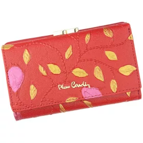    Pierre Cardin 04 PLANT 108 červená dámska kožená peňaženka 14,5 x 8,5 cm