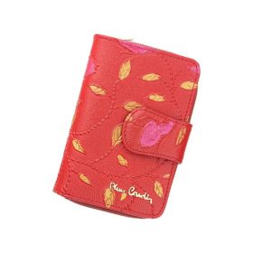    Pierre Cardin 04 PLANT 115 červená dámska kožená peňaženka 9,5 x 13 cm
