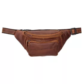    Čierna pánska kožená kabelka na opasok Giorgio Carelli, crossbody