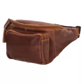    Čierna pánska kožená kabelka na opasok Giorgio Carelli, crossbody