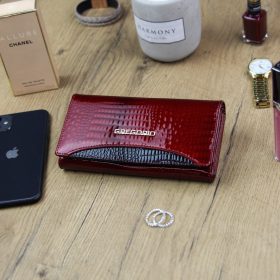    Gregorio GP-101 červená dámska kožená peňaženka 15,5 x 9,5 x 3,5 cm