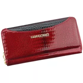    Gregorio GP-111 červená dámska kožená peňaženka 19 x 9,5 x 3,5 cm
