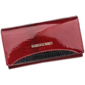    Gregorio GP-114 červená dámska kožená peňaženka 17,5 x 10 x 3,5 cm