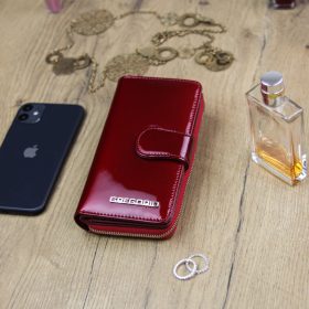    Gregorio SH-116 červená dámska kožená peňaženka 9,5 x 17 x 3,3 cm