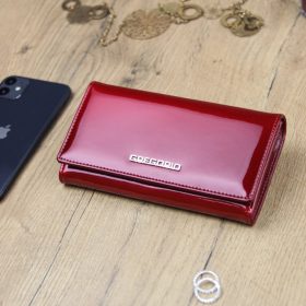    Gregorio SH-114 červená dámska kožená peňaženka 17,5 x 9,5 x 3,3 cm
