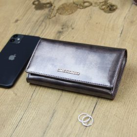    Gregorio SH-114 šedá dámska kožená peňaženka 17,5 x 9,5 x 3,3 cm