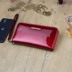    Gregorio SH-119 červená dámska kožená peňaženka 20 x 10,5 x 2,8 cm