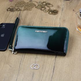    Gregorio SH-119 zelená dámska peňaženka z hovädzej kože 20 x 10,5 x 2,8 cm