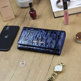    Gregorio FS-114 modrá dámska kožená peňaženka 17,3 x 9,8 x 3,5 cm