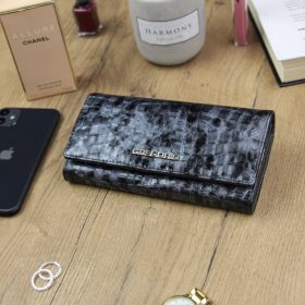    Gregorio FS-106 šedá dámska kožená peňaženka 19,3 x 10 x 3,5 cm