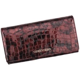    Gregorio FS-106 červená dámska kožená peňaženka 19,3 x 10 x 3,5 cm
