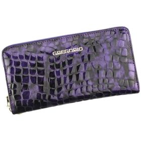    Gregorio FS-118 fialová dámska kožená peňaženka 19 x 11 x 4 cm