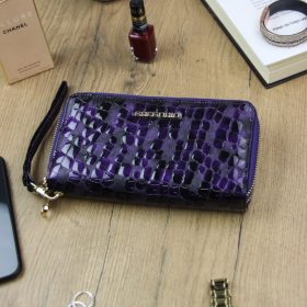    Gregorio FS-118 fialová dámska kožená peňaženka 19 x 11 x 4 cm