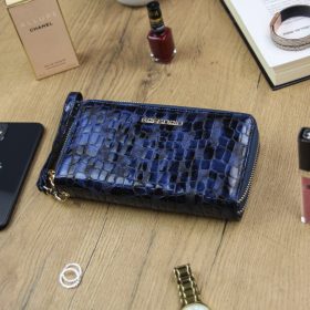    Gregorio FS-118 modrá dámska kožená peňaženka 19 x 11 x 4 cm