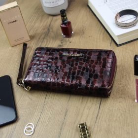    Gregorio FS-118 bordová dámska kožená peňaženka 19 x 11 x 4 cm