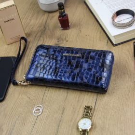    Gregorio FS-119 modrá dámska kožená peňaženka 19,5 x 10,5 x 2,8 cm