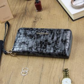    Gregorio FS-119 šedá dámska kožená peňaženka 19,5 x 10,5 x 2,8 cm