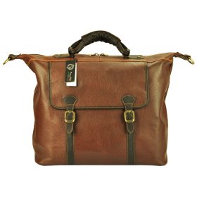    Gregorio 7504 VIT koňaková hnedá kožená cestovná taška 50 x 38 x 20 cm