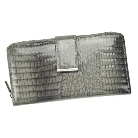    Dámska lakovaná kožená peňaženka Jennifer Jones 5280-2 v sivej farbe 16,5 x 9 x 3 cm