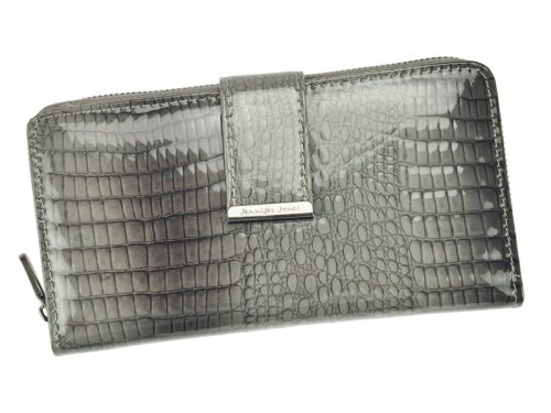  Dámska lakovaná kožená peňaženka Jennifer Jones 5280-2 v sivej farbe 16,5 x 9 x 3 cm