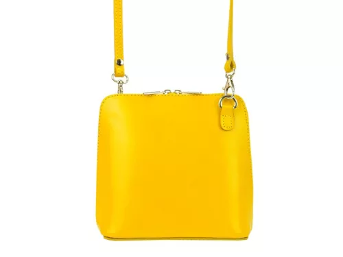 Barberinis 1702 sárga női bőr válltáska, oldaltáska 17 x 16 x 8.5 cm