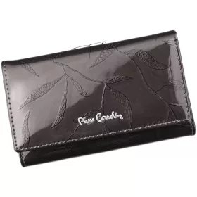    Pierre Cardin 02 LEAF 108 sivá dámska kožená peňaženka 14,5 x 8,5 cm