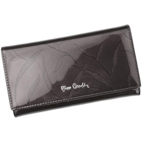    Pierre Cardin 02 LEAF sivá dámska kožená peňaženka 17,5 x 9,5 cm