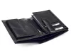  Pánska kožená peňaženka Rovicky PC-104-BAR RFID čierna 9,5 x 13 x 3 cm