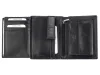  Pánska kožená peňaženka Rovicky PC-104-BAR RFID čierna 9,5 x 13 x 3 cm