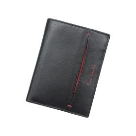    Pierre Cardin TILAK07 330 RFID čierno-červená pánska kožená peňaženka 10 x 13 cm