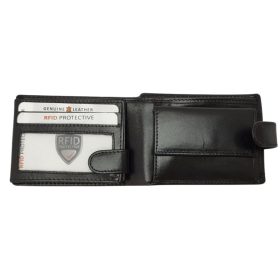    Kožená crossbody peňaženka Giorgio Carelli fefi čierna, RFID