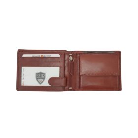    Pánska peňaženka Giorgio Carelli z koňakovej kože RFID, 12 x 9 cm