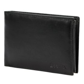    Loren N992-BLK BreakVT čierna pánska kožená peňaženka 13 x 9,5 x 2,5 cm