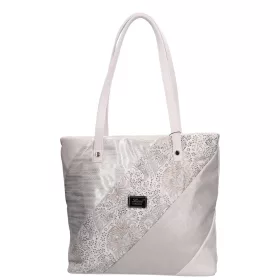    Karen Oliwia čierno-grafitová dámska vláknitá kožená kabelka, taška cez rameno