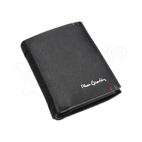    Pierre Cardin čierna pánska kožená peňaženka, RFID 9,5 × 13 cm