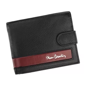    Pierre Cardin CB TILAK26 323A RFID čierno-červená pánska kožená peňaženka 11 x 8,5 cm