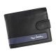 Pierre Cardin CB TILAK26 323A RFID fekete-kék férfi bőr pénztárca 11 x 8.5 x 2 cm 