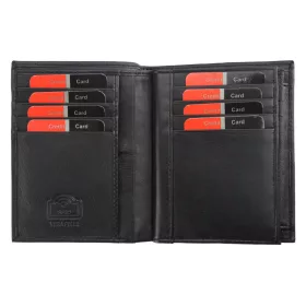    Pierre Cardin CB TILAK26 331 RFID čierna pánska peňaženka z hovädzej kože 10 x 13 x 2,5 cm