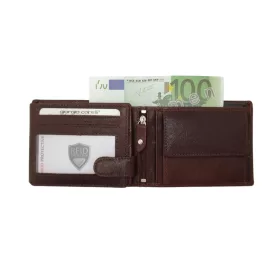    Pánska kožená peňaženka Giorgio Carelli koňakovej farby 12 x 9,5 cm